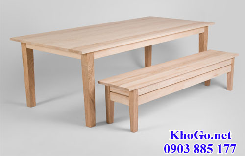 bàn ghế làm từ gỗ tần bì